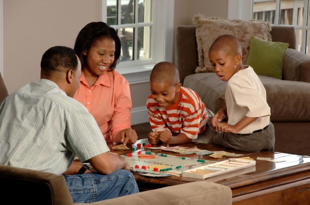 Family enjoying more free time after using a drop-off laundry service