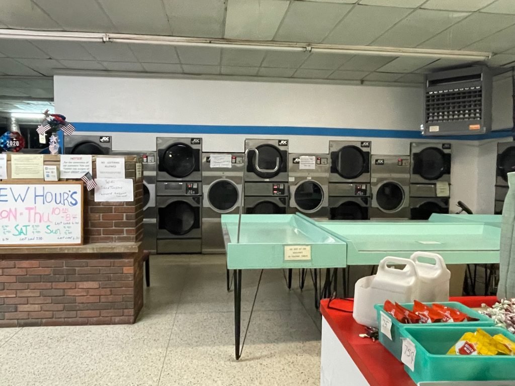 Interior of Tubs and Tumblers laundromat in Wayne, MI