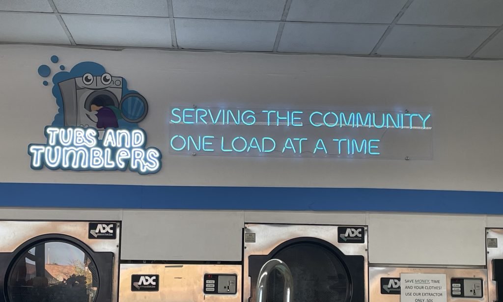 Motto at laundromat